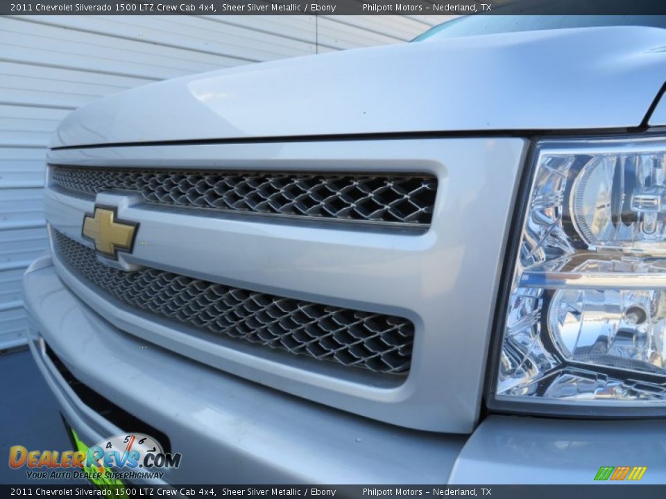 2011 Chevrolet Silverado 1500 LTZ Crew Cab 4x4 Sheer Silver Metallic / Ebony Photo #13