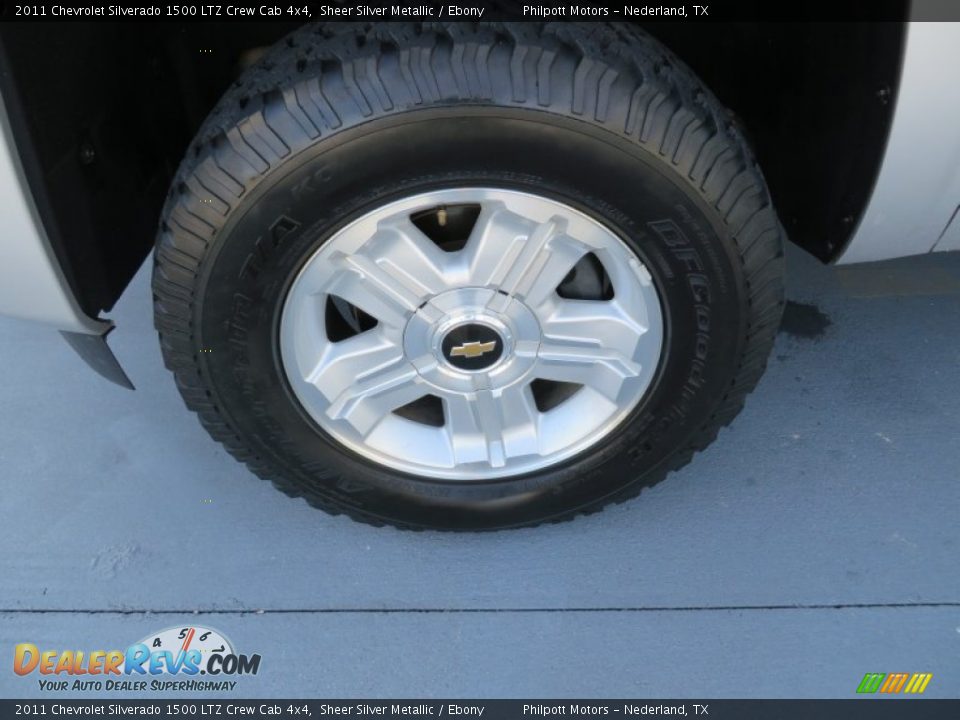 2011 Chevrolet Silverado 1500 LTZ Crew Cab 4x4 Sheer Silver Metallic / Ebony Photo #14