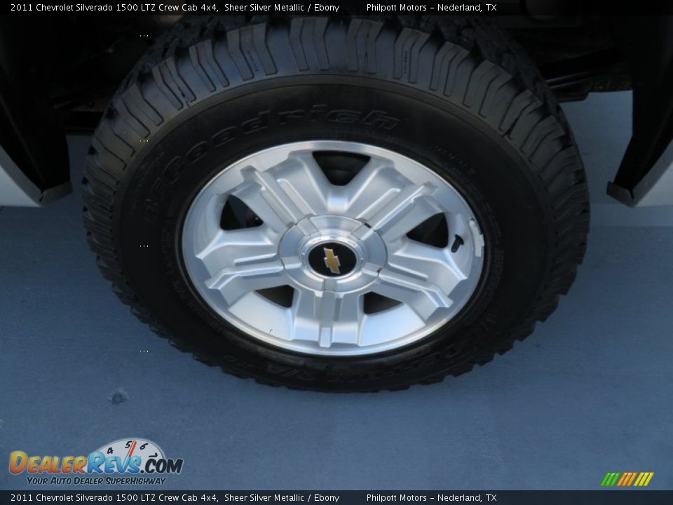 2011 Chevrolet Silverado 1500 LTZ Crew Cab 4x4 Sheer Silver Metallic / Ebony Photo #15