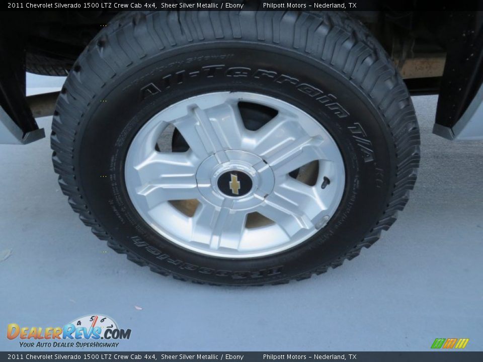2011 Chevrolet Silverado 1500 LTZ Crew Cab 4x4 Sheer Silver Metallic / Ebony Photo #16