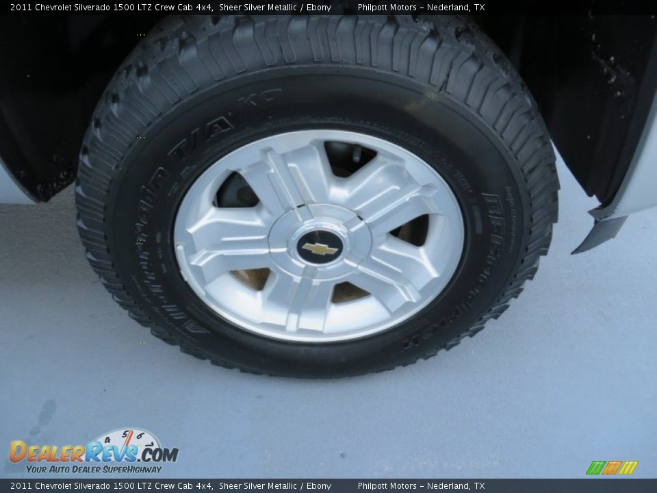 2011 Chevrolet Silverado 1500 LTZ Crew Cab 4x4 Sheer Silver Metallic / Ebony Photo #17