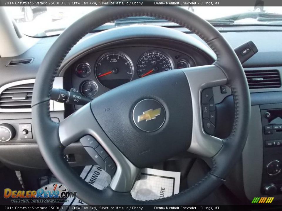 2014 Chevrolet Silverado 2500HD LTZ Crew Cab 4x4 Silver Ice Metallic / Ebony Photo #12