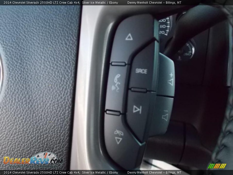 2014 Chevrolet Silverado 2500HD LTZ Crew Cab 4x4 Silver Ice Metallic / Ebony Photo #14