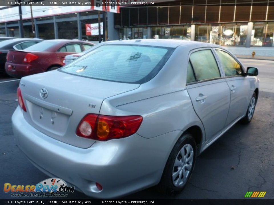 2010 Toyota Corolla LE Classic Silver Metallic / Ash Photo #11