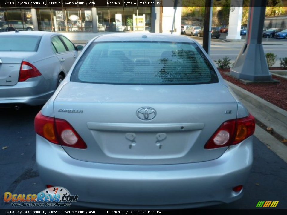 2010 Toyota Corolla LE Classic Silver Metallic / Ash Photo #12