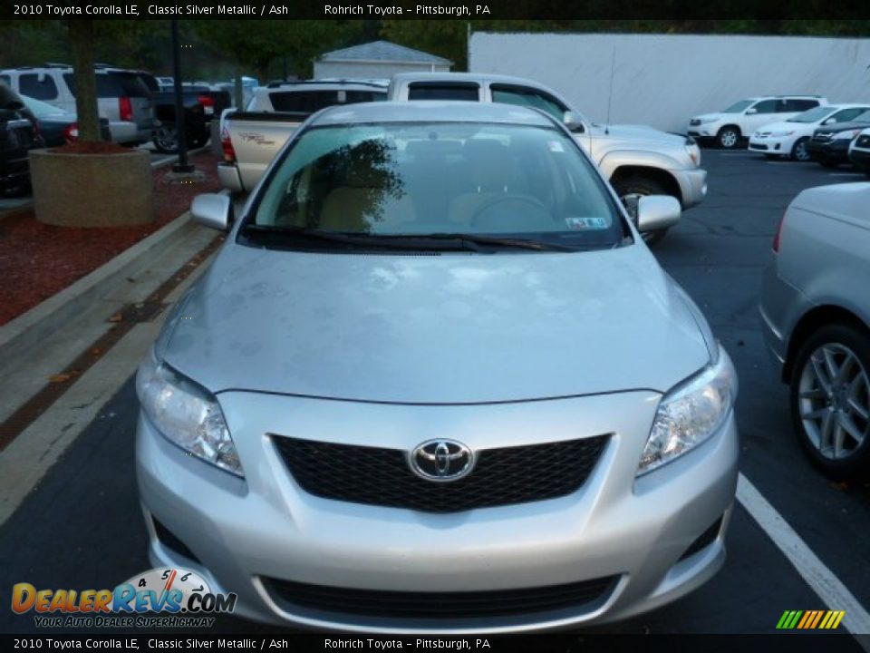 2010 Toyota Corolla LE Classic Silver Metallic / Ash Photo #14