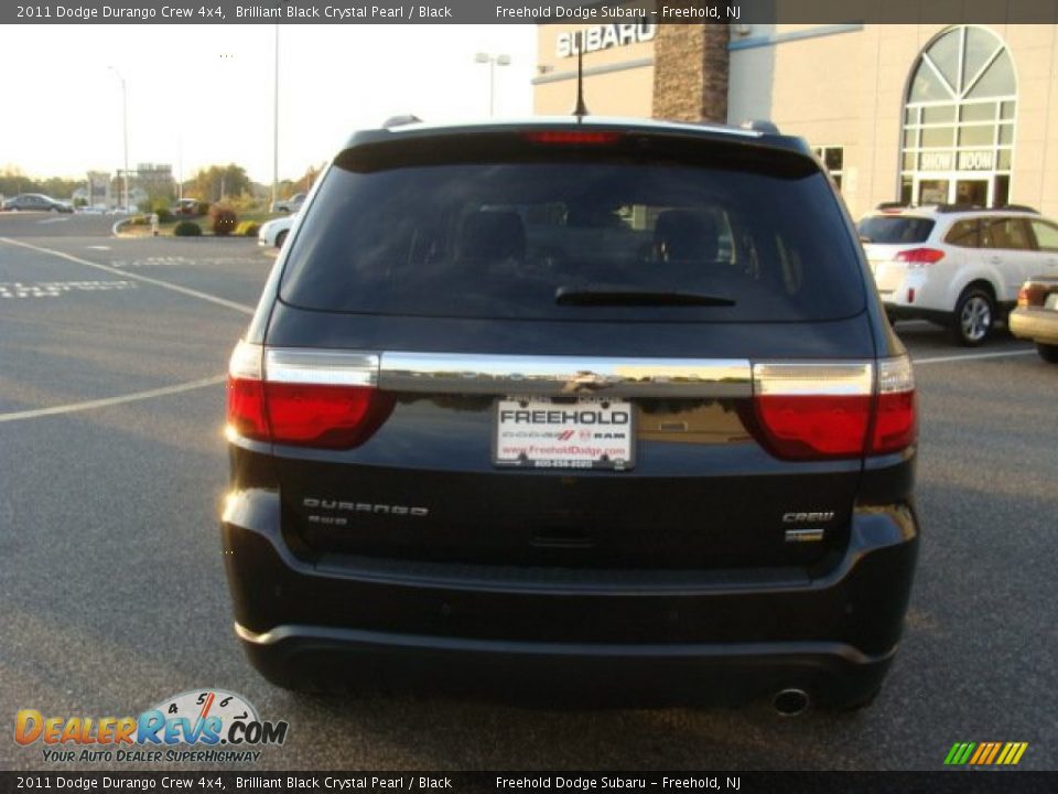 2011 Dodge Durango Crew 4x4 Brilliant Black Crystal Pearl / Black Photo #5