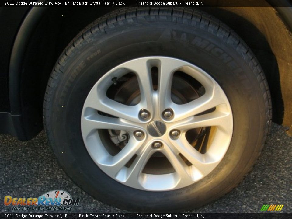 2011 Dodge Durango Crew 4x4 Brilliant Black Crystal Pearl / Black Photo #6
