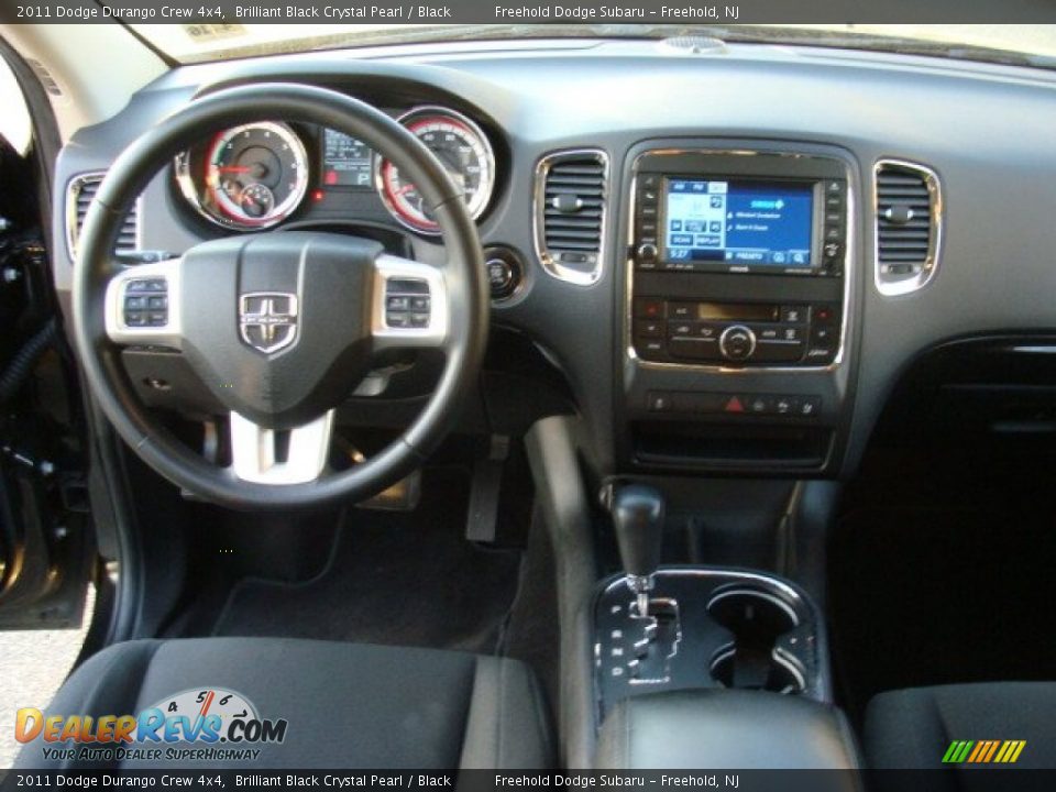 2011 Dodge Durango Crew 4x4 Brilliant Black Crystal Pearl / Black Photo #10