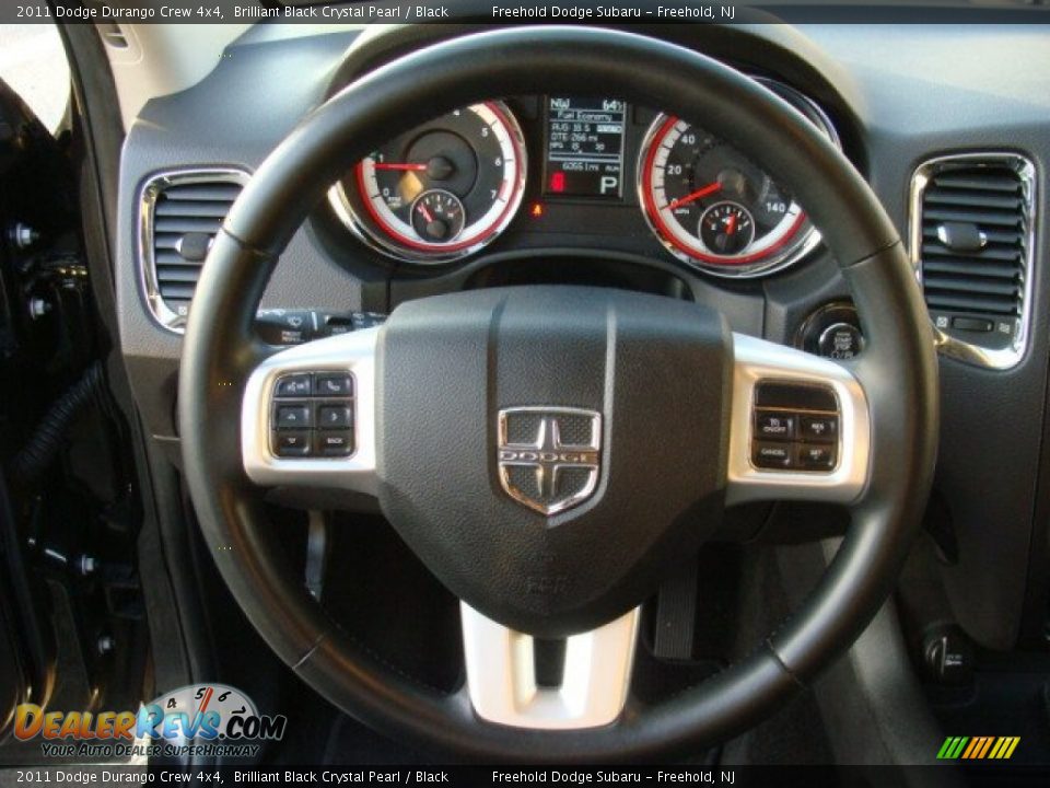 2011 Dodge Durango Crew 4x4 Brilliant Black Crystal Pearl / Black Photo #11