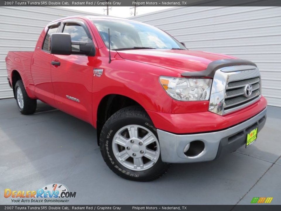 2007 Toyota Tundra SR5 Double Cab Radiant Red / Graphite Gray Photo #1