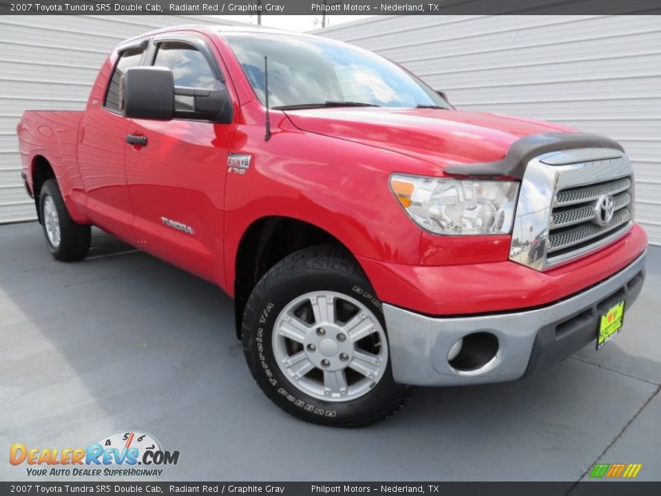 2007 Toyota Tundra SR5 Double Cab Radiant Red / Graphite Gray Photo #2