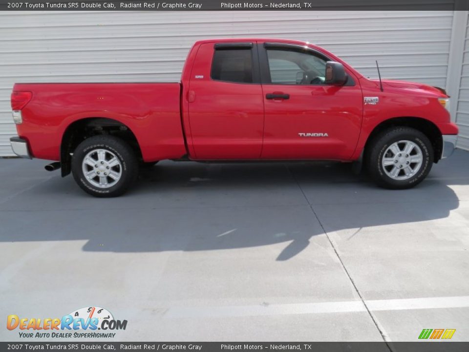 2007 Toyota Tundra SR5 Double Cab Radiant Red / Graphite Gray Photo #3