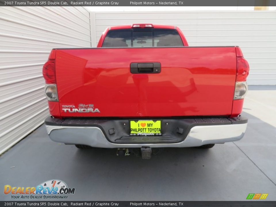 2007 Toyota Tundra SR5 Double Cab Radiant Red / Graphite Gray Photo #5