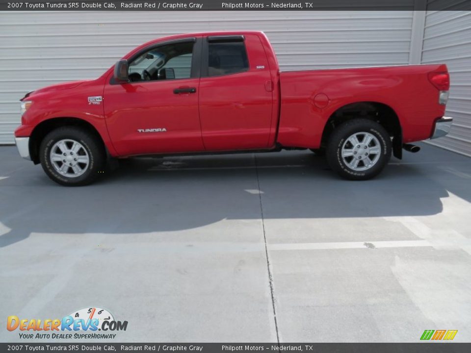 2007 Toyota Tundra SR5 Double Cab Radiant Red / Graphite Gray Photo #6