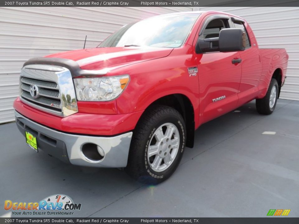 2007 Toyota Tundra SR5 Double Cab Radiant Red / Graphite Gray Photo #7
