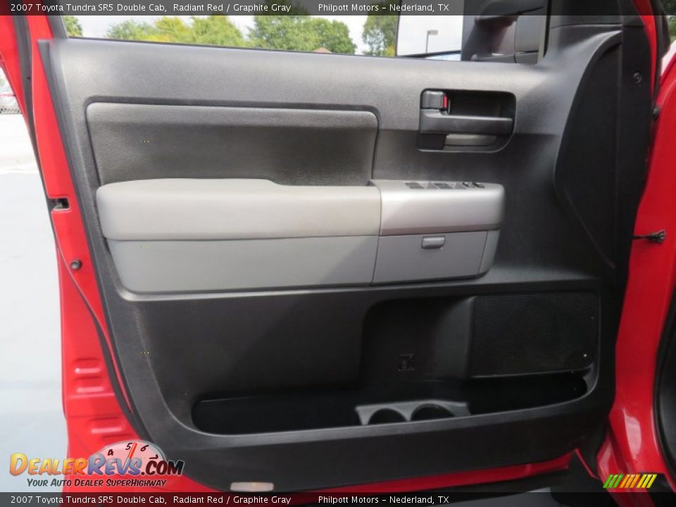 2007 Toyota Tundra SR5 Double Cab Radiant Red / Graphite Gray Photo #35