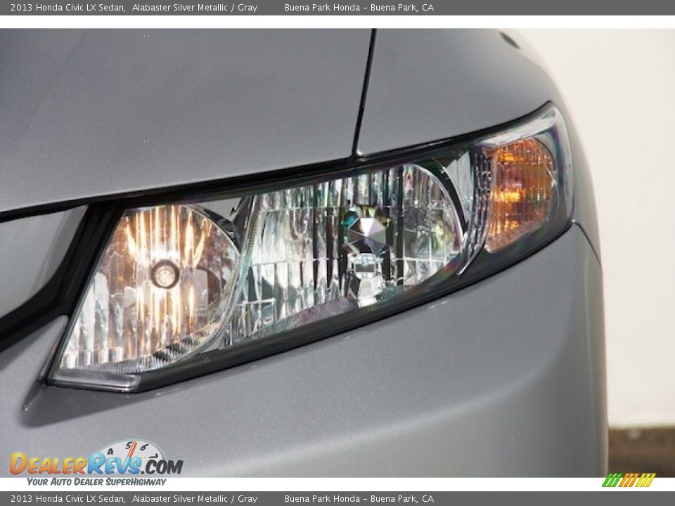 2013 Honda Civic LX Sedan Alabaster Silver Metallic / Gray Photo #6