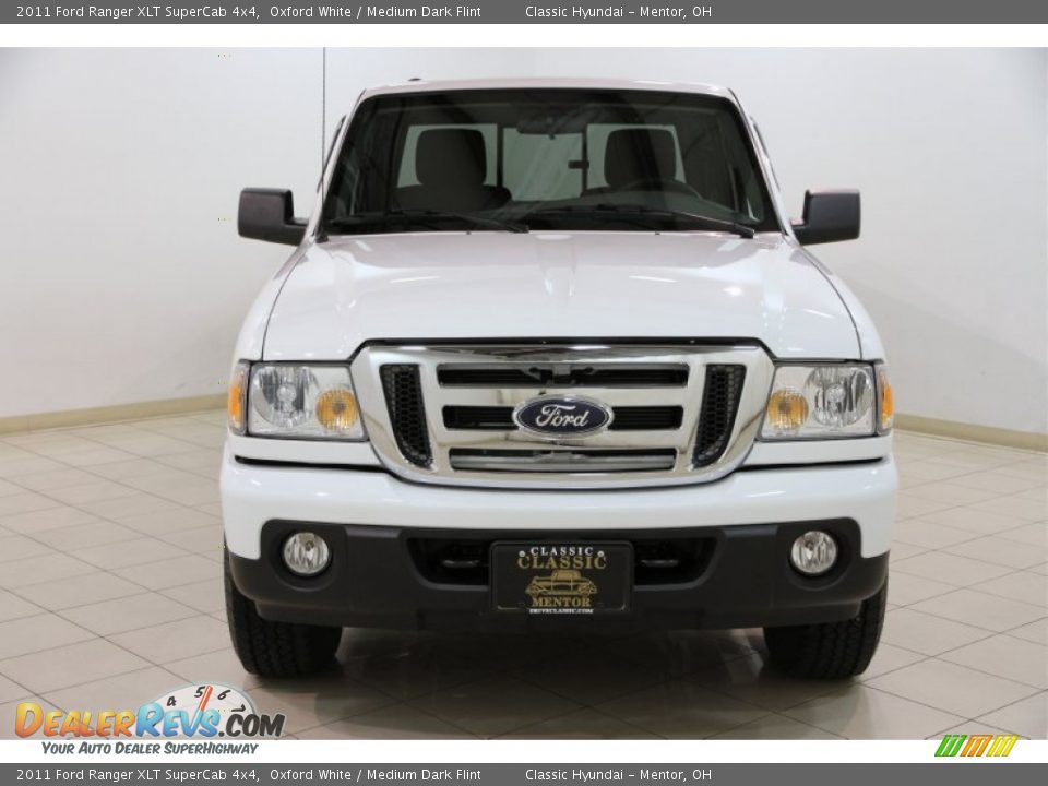 2011 Ford Ranger XLT SuperCab 4x4 Oxford White / Medium Dark Flint Photo #2