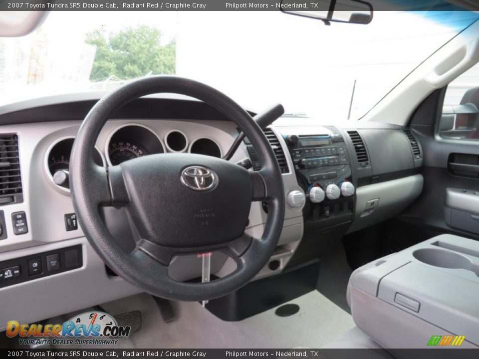2007 Toyota Tundra SR5 Double Cab Radiant Red / Graphite Gray Photo #36