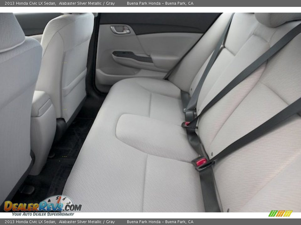2013 Honda Civic LX Sedan Alabaster Silver Metallic / Gray Photo #11