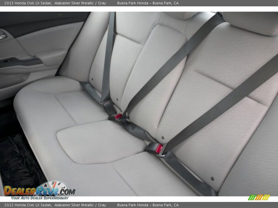 2013 Honda Civic LX Sedan Alabaster Silver Metallic / Gray Photo #13