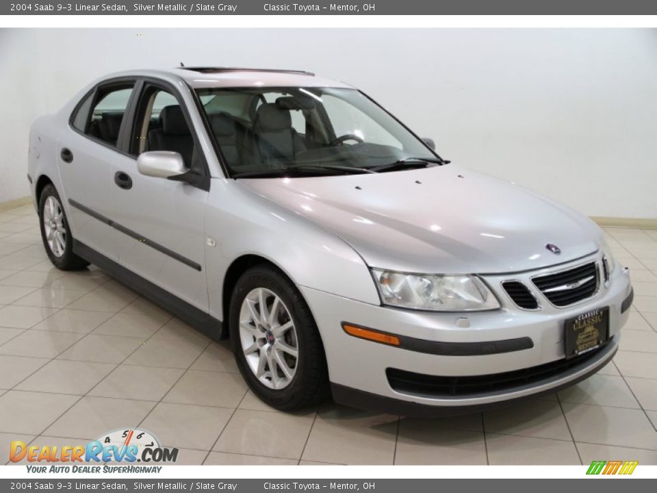 2004 Saab 9-3 Linear Sedan Silver Metallic / Slate Gray Photo #1