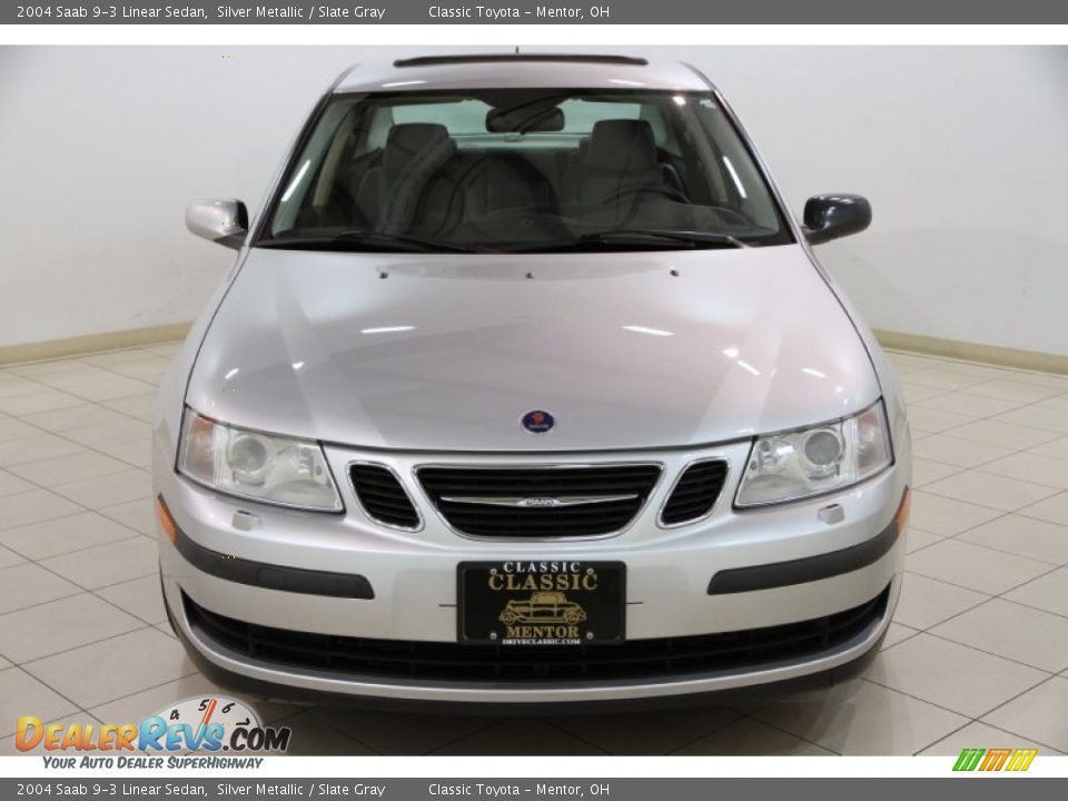 2004 Saab 9-3 Linear Sedan Silver Metallic / Slate Gray Photo #2
