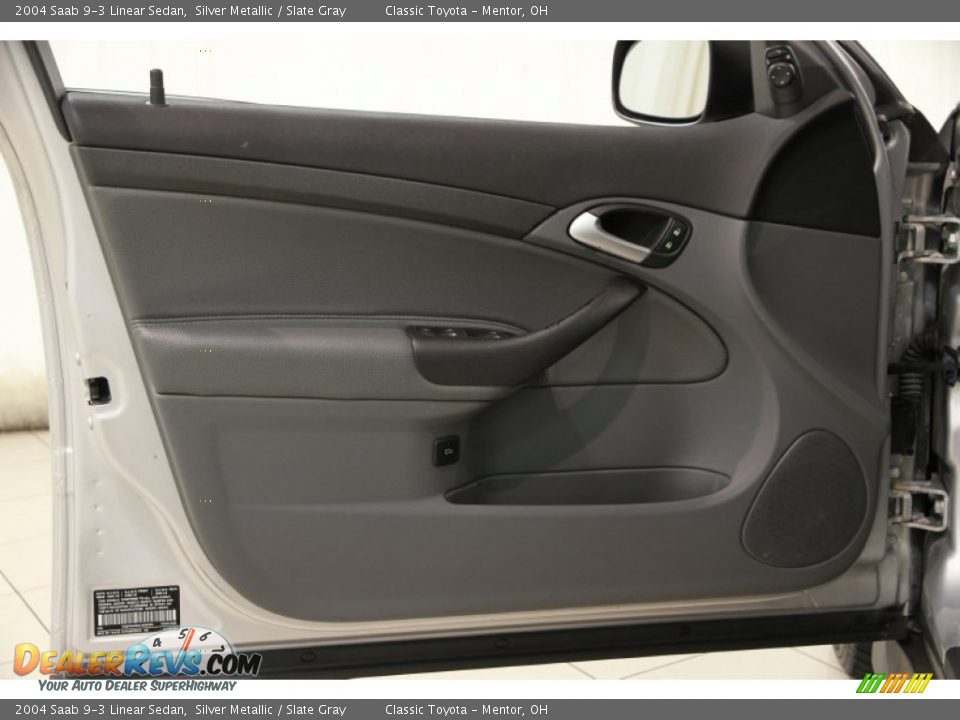 2004 Saab 9-3 Linear Sedan Silver Metallic / Slate Gray Photo #4