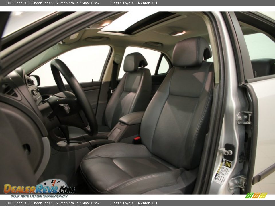 2004 Saab 9-3 Linear Sedan Silver Metallic / Slate Gray Photo #5