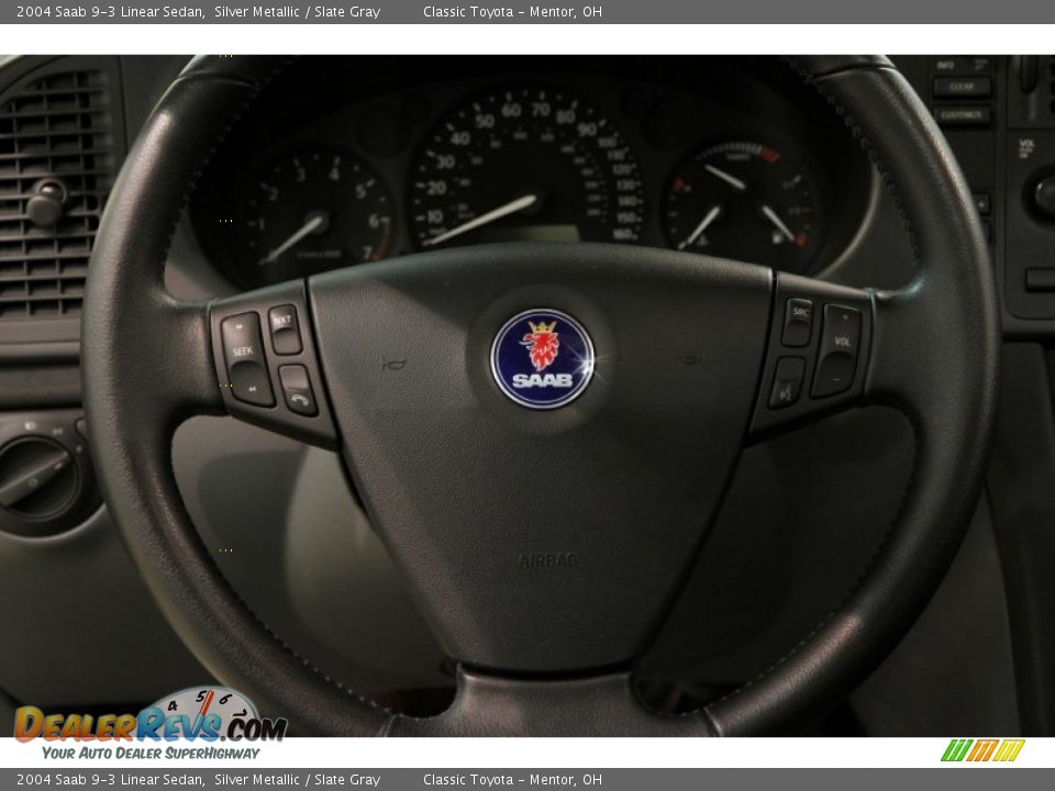 2004 Saab 9-3 Linear Sedan Silver Metallic / Slate Gray Photo #6