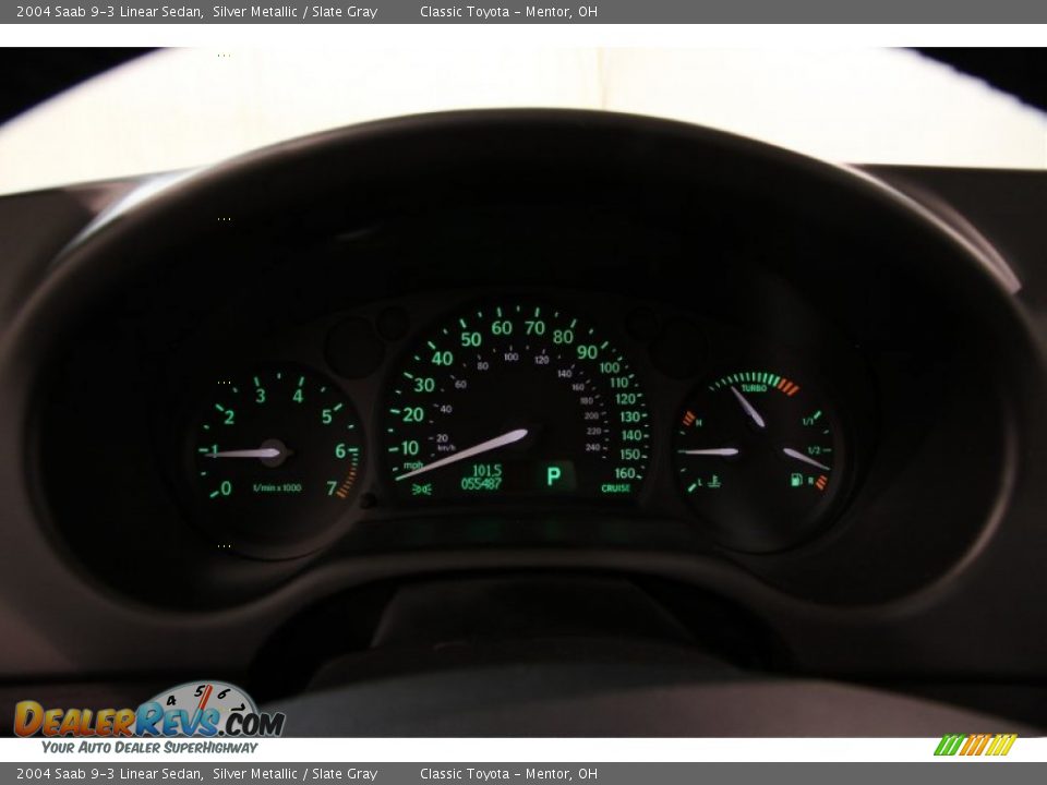 2004 Saab 9-3 Linear Sedan Silver Metallic / Slate Gray Photo #7