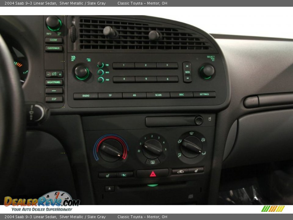 2004 Saab 9-3 Linear Sedan Silver Metallic / Slate Gray Photo #9