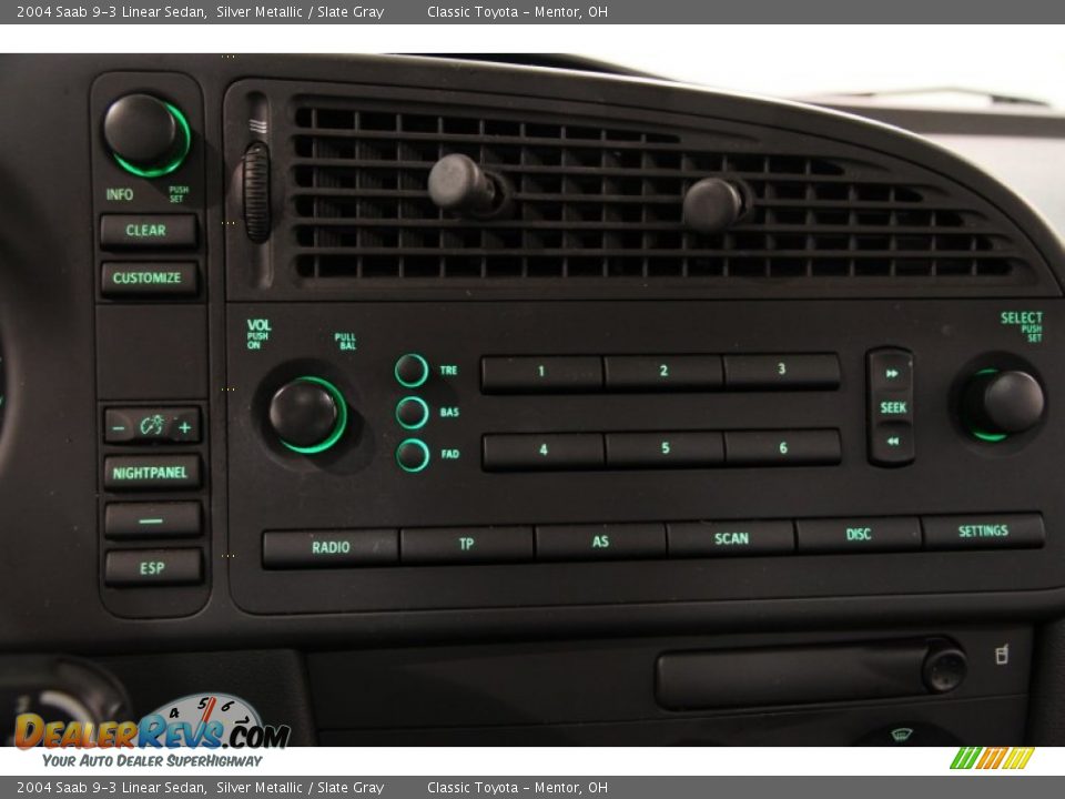 2004 Saab 9-3 Linear Sedan Silver Metallic / Slate Gray Photo #10