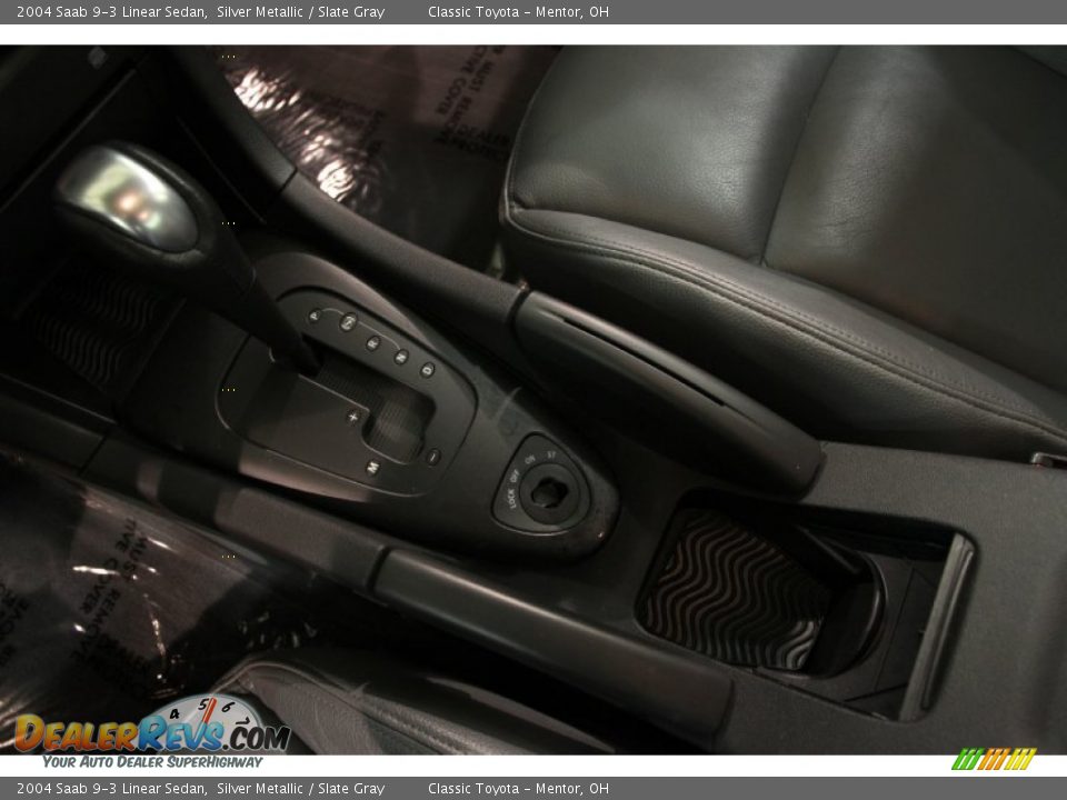 2004 Saab 9-3 Linear Sedan Silver Metallic / Slate Gray Photo #12