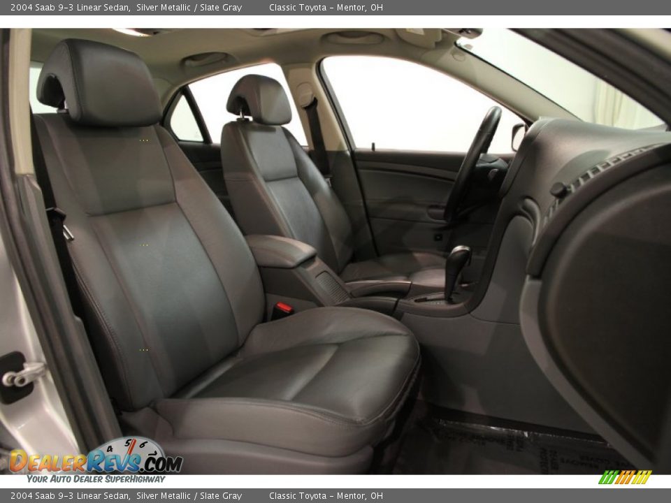 2004 Saab 9-3 Linear Sedan Silver Metallic / Slate Gray Photo #13