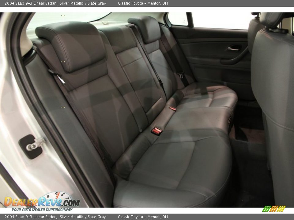 2004 Saab 9-3 Linear Sedan Silver Metallic / Slate Gray Photo #14