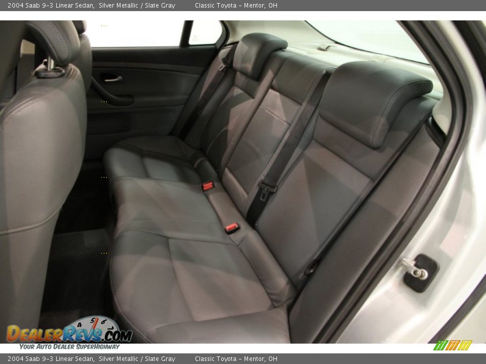 2004 Saab 9-3 Linear Sedan Silver Metallic / Slate Gray Photo #15