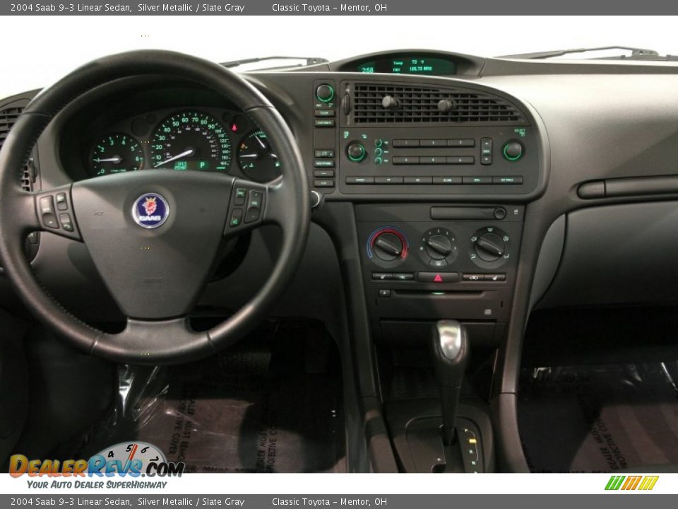 2004 Saab 9-3 Linear Sedan Silver Metallic / Slate Gray Photo #16