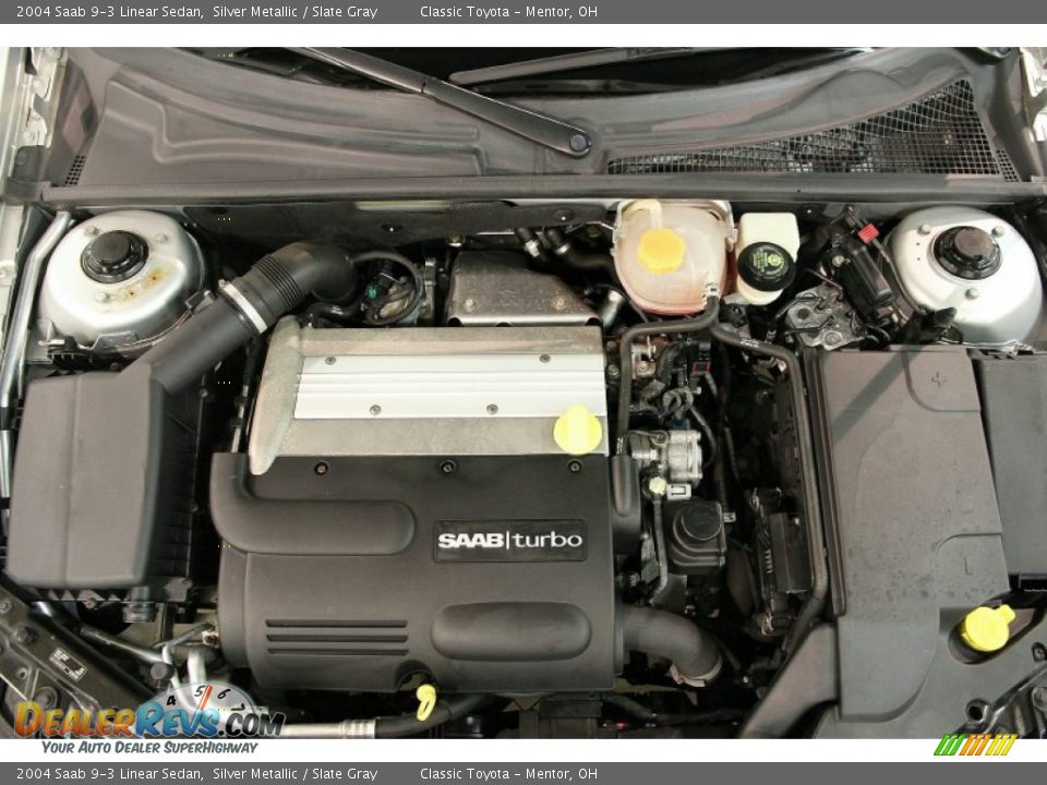 2004 Saab 9-3 Linear Sedan Silver Metallic / Slate Gray Photo #18