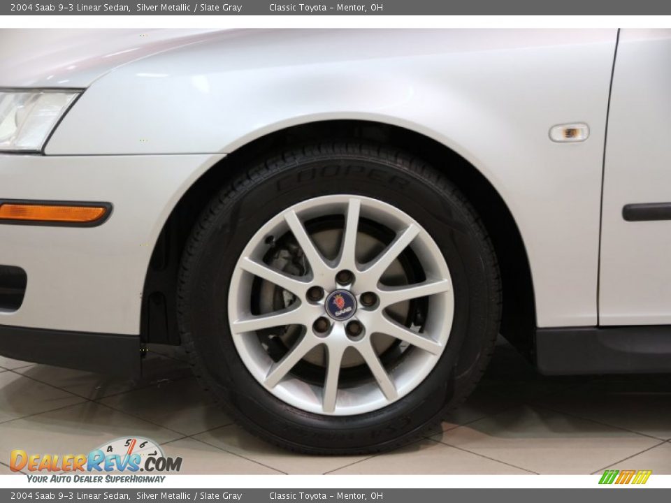 2004 Saab 9-3 Linear Sedan Silver Metallic / Slate Gray Photo #19
