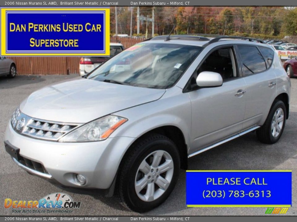 2006 Nissan Murano SL AWD Brilliant Silver Metallic / Charcoal Photo #1