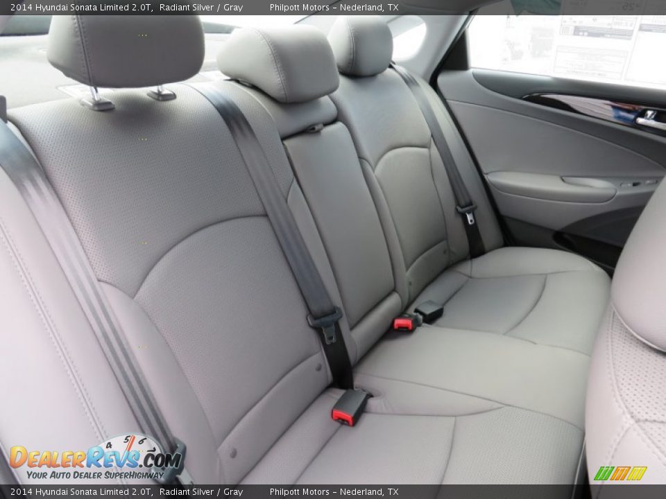 Rear Seat of 2014 Hyundai Sonata Limited 2.0T Photo #22