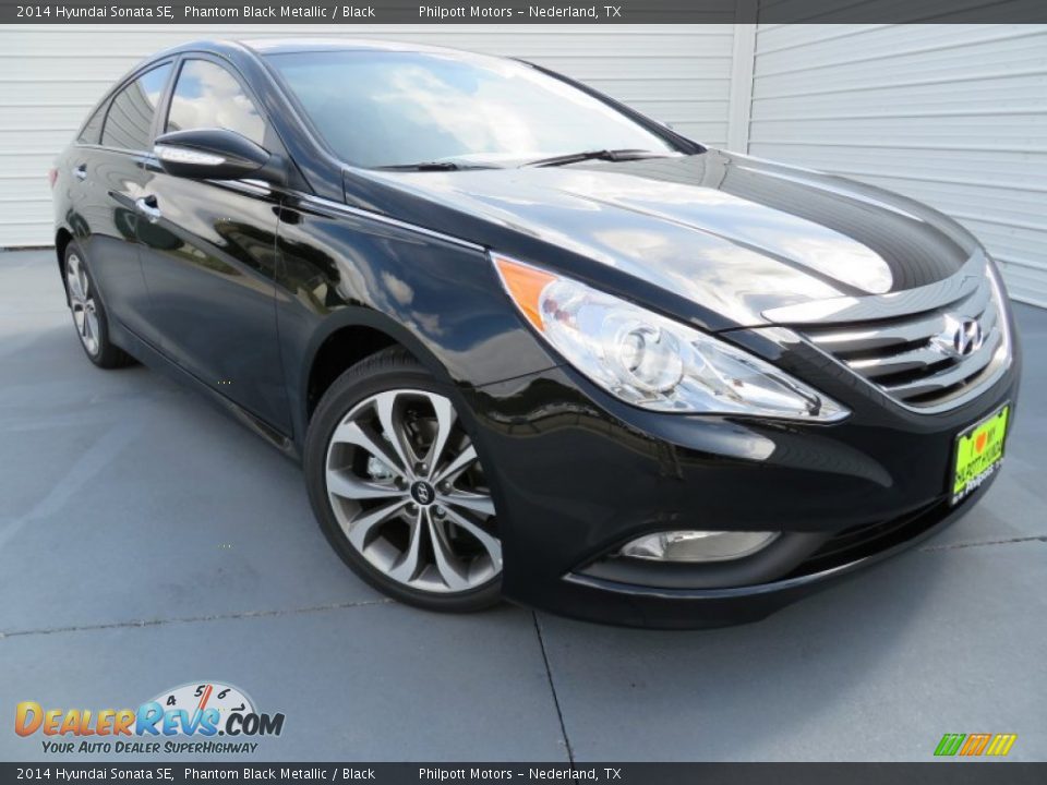 2014 Hyundai Sonata SE Phantom Black Metallic / Black Photo #1
