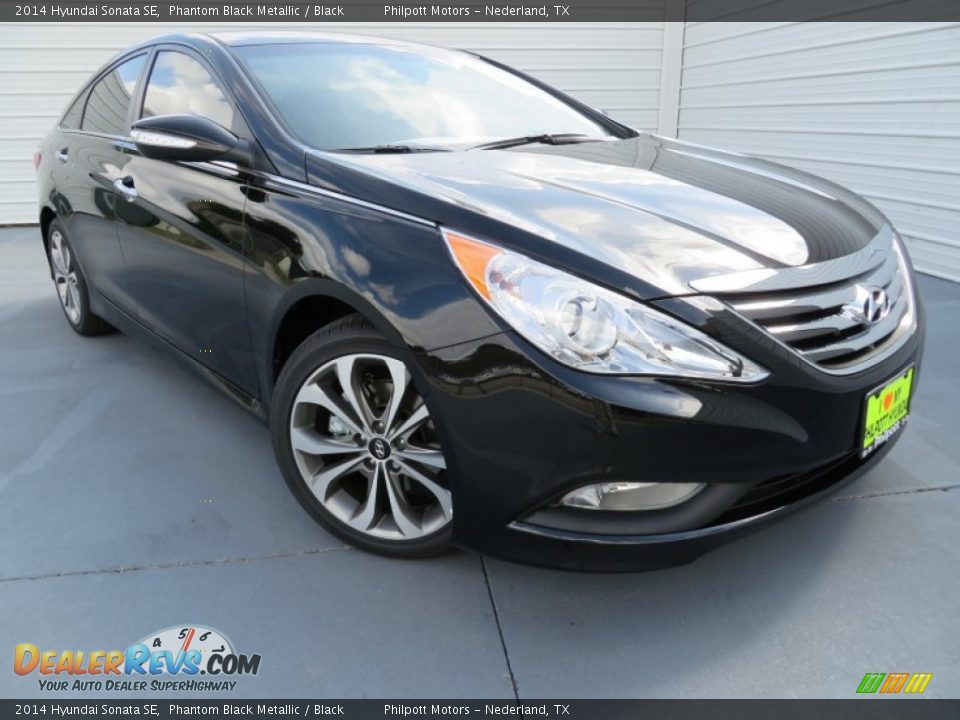 2014 Hyundai Sonata SE Phantom Black Metallic / Black Photo #2