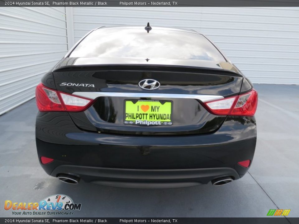 2014 Hyundai Sonata SE Phantom Black Metallic / Black Photo #4
