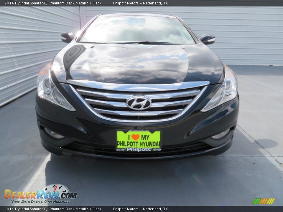 2014 Hyundai Sonata SE Phantom Black Metallic / Black Photo #6