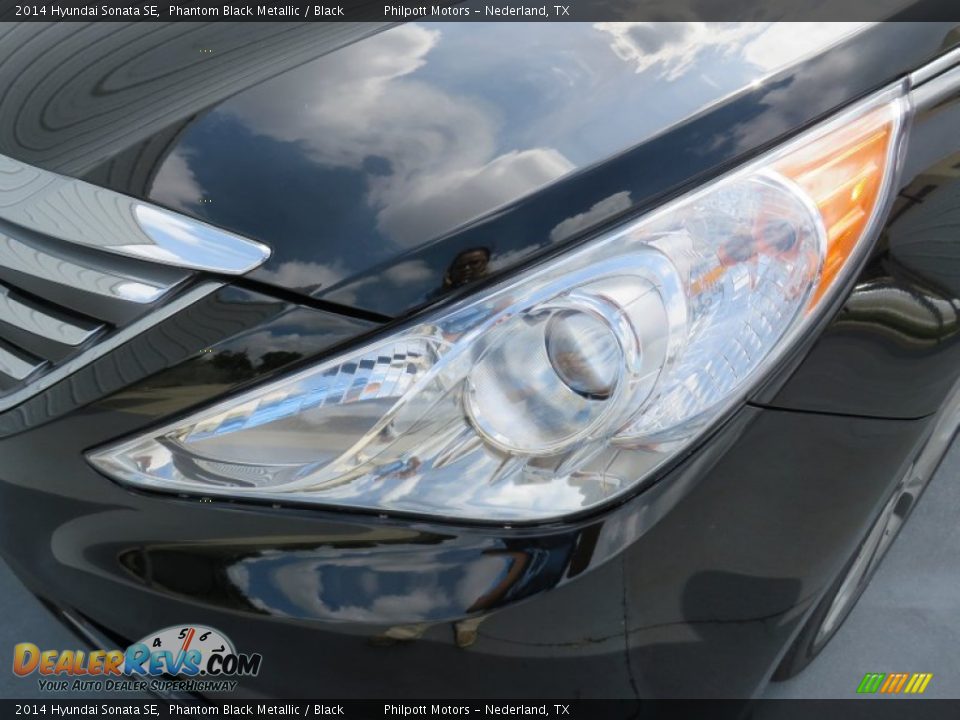 2014 Hyundai Sonata SE Phantom Black Metallic / Black Photo #7
