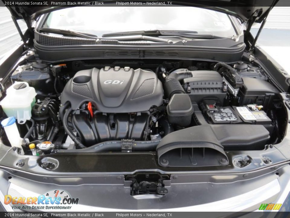 2014 Hyundai Sonata SE Phantom Black Metallic / Black Photo #14