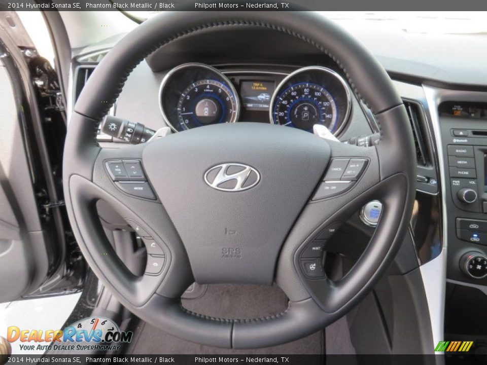2014 Hyundai Sonata SE Phantom Black Metallic / Black Photo #30